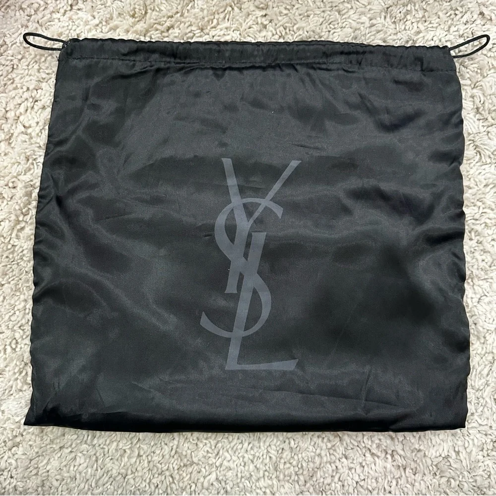 Yves Saint Laurent YSL Black on Black Clutch with Dust Bag